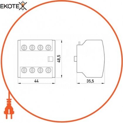 Enext i0140009 дополнительный контакт e.industrial.au.4.04, 4nc