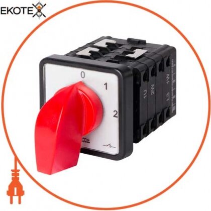 Пакетний перемикач LK40/4.322-SP/45 щитовий, на DIN - рейку, 0-1-2, 40А, Enext, 8627-200