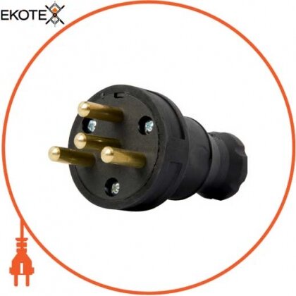 Enext s9100028 силова вилка переносна каучукова e.plug.rubber.030.25, 4п. 25а