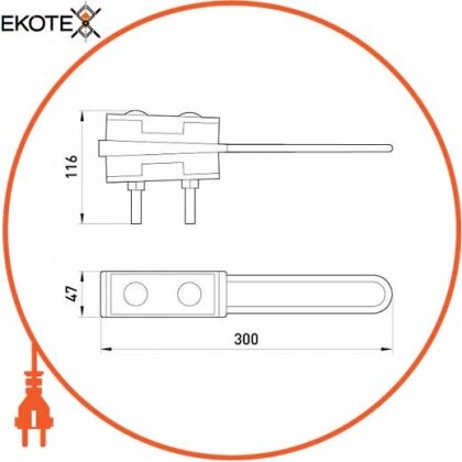 Enext p021008 анкерный изолированный зажим e.i.clamp.4.25.70. zr, усиленный, 25-70 кв. мм