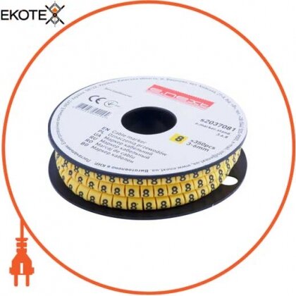 Enext s2037081 маркер кабельний e.marker.stand.3.6.8, 3-6 кв.мм, 8, 350 шт