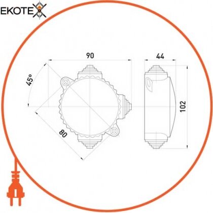 Enext s027038 коробка распределительная e.db.carb.3w.(кор-73)