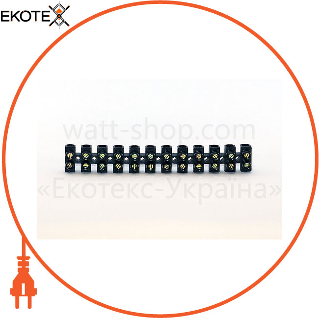 Клемна колодка 12групп 16А 10.0-12.0 mm кв. поліамід ELCOR, Elcor, 140633