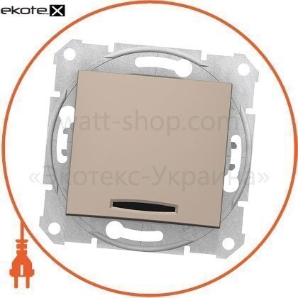 Sedna Вимикач 1 полюсний з 10A індикатором, без рамки титан, Schneider, SDN1600168