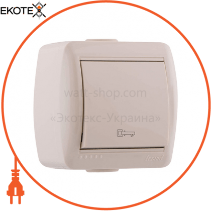 Кнопка дверного автомата 710-0300-104 Колір Крем / Крем 10A 250V~, Lezard, 710-0300-104