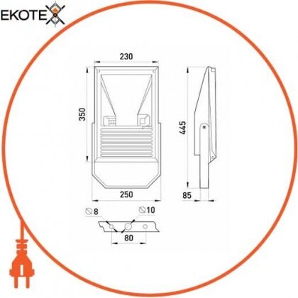 Enext l008001 светильник под металлогалогеновую лампу e.mh.light.2002.150.black, 150вт, черный