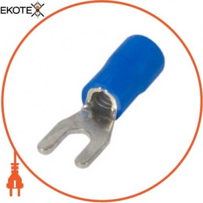 Ізольований наконечник вилочний e.terminal.stand.sv.5,5.6.blue 4-6 кв. мм, синій, Enext, s2036046