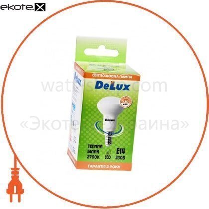 Delux 90012456 лампа светодиодная delux fc1 6 вт r50 2700k 220в e14 теплый белый