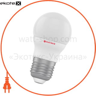 Лампа світлодіодна куля LB-10 4W E27 3000K алюмопласт. корп. A-LB-0846, Electrum, A-LB-0846