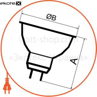 Лампа світлодіодна MR-16 PA11 3W GU5,3 3000K алюмопл. корп. 18-0034, ELM, 18-0034