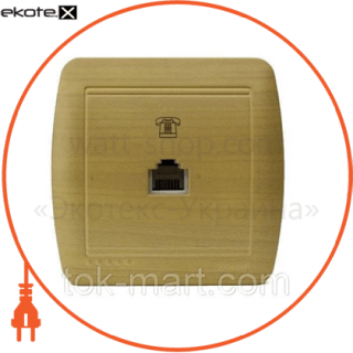 Розетка телефонна євро, Lezard, 711-4700-137