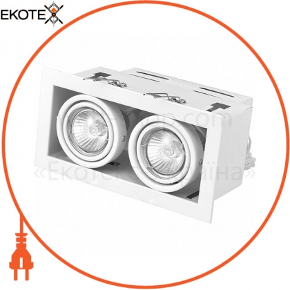 Eurolamp LHK2-LED-GU10(white) eurolamp светильник карданный врезной для ламп gu10*2 white