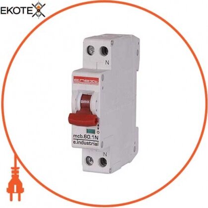 Enext i0170005 модульный автоматический выключатель e.industrial.mcb.60.1n.c25.thin, 1 + n р, 25а, c, 6ка