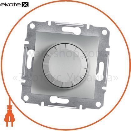 Світлорегулятор поворотний/600RL/двонаправлений/illuminated (MTN5133-0000+Led module), без рамки, alu, Schneider, EPH6500161