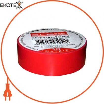 Enext p0450001 изолента e.tape.pro.10.red с самозатухающий пвх, красная (10м)