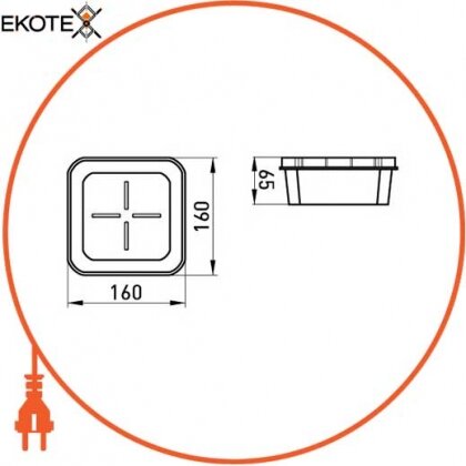 Коробка розподільна пластикова e.db.stand.160.160.65 цегла/бетон, Enext, s027028