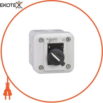 пост управління XAL-E - selector switch 2 positions - white - 1 NO - O-I, Schneider, XALE1341