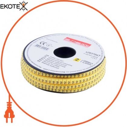 Enext s2037047 маркер кабельний e.marker.stand.1.2.5.2, 1-2,5 кв.мм, 2, 1000 шт