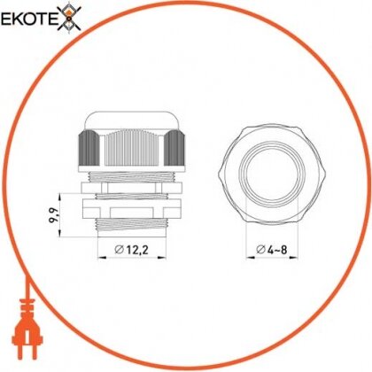 Enext s018002 кабельный ввод e.pg.stand.9