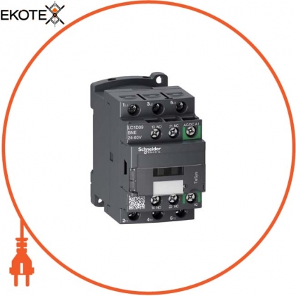 TeSys D contactor 3P 9A AC-3 up to 440V coil 24-60V AC / DC, Schneider, LC1D09BNE