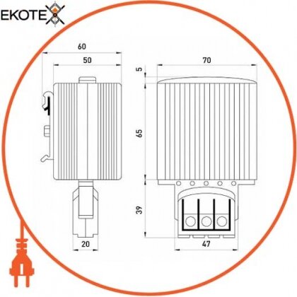 Enext s0102046 элемент нагревательный e.climatboard.11 ас230в 45вт