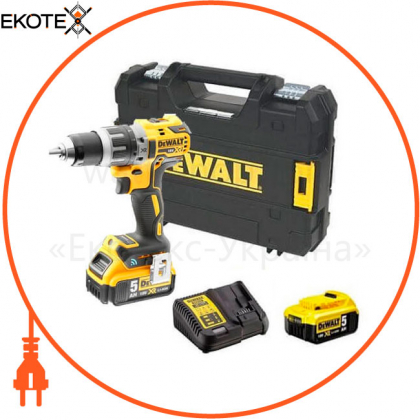 Дриль-шуруповерт акумуляторна бесщеточний DeWALT DCD792P2B, DeWALT, DCD792P2B