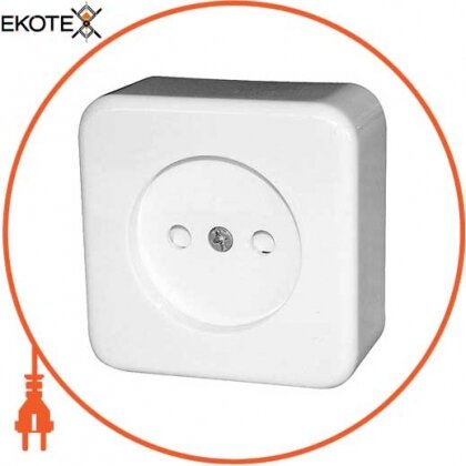 Розетка одинарна e.touch.1221.w без з/к, для зовнішнього монтажу, біла, Enext, p043008