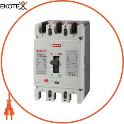 Enext i0660004 силовой автоматический выключатель e.industrial.ukm.250sl.250, 3р, 250а