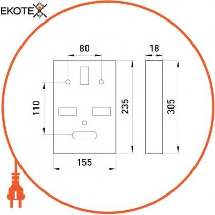 Enext s030001 панель e.panel.stand.f.1 для установки однофазного счетчика