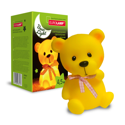 LED Світильник-нічник “Bear Light” 4,5W-2700K-1,6V-3xLR44, Eurolamp, NL-4,5W/27(BL)