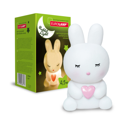 LED Світильник-нічник “Rabbit Light” 4,5W-2700K-1,6V-3xLR44, Eurolamp, NL-4,5W/27(RL)