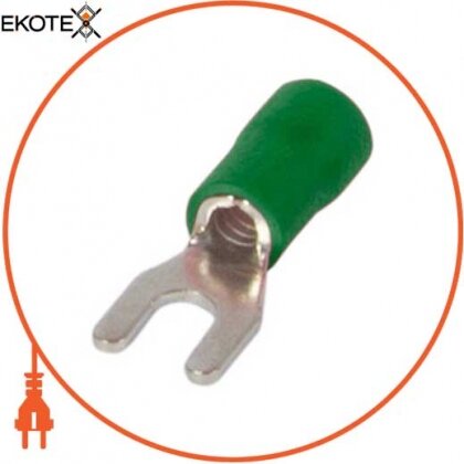 Ізольований наконечник вилочний e.terminal.stand.sv.3,5.4.green 2.5-4 кв. мм, зелений, Enext, s2036033