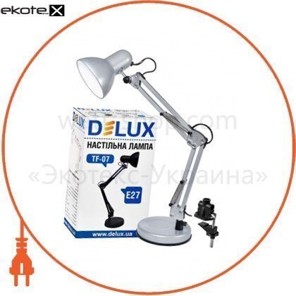 Delux 90012376 светильник настольный delux tf-07_e27 серебро