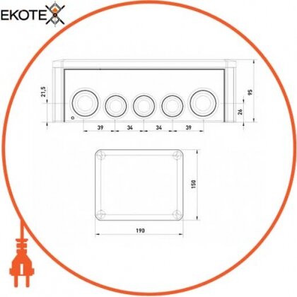 Коробка розподільна Obo Bettermann T 250, Enext, 2007109