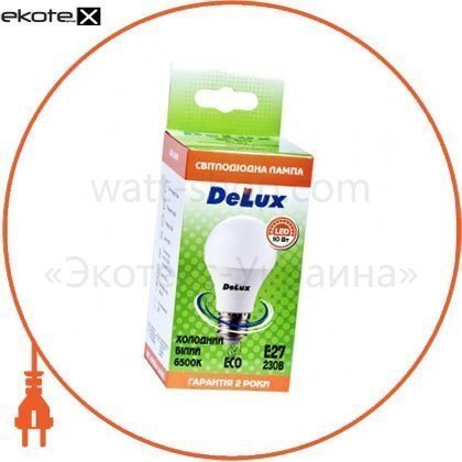 лампа світлодіодна DELUX BL60 10Вт 6500K Е27 холодний білий, Delux, 90007469