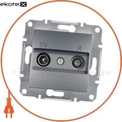 Asfora TV/R Розетка прохідна 8дБ, без рамки, сталевий, Schneider, EPH3300362