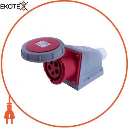 Силова розетка стаціонарна e.socket.115.16.67, 5п., 400В, 16А, IP 67, Enext, i082009