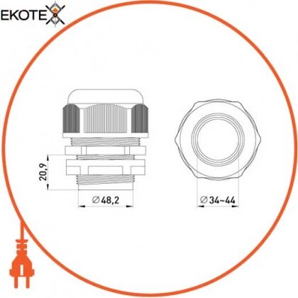 Enext s018010 кабельный ввод e.pg.stand.48