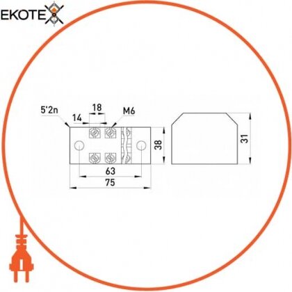 Enext p056019 клеммная колодка защищенная e.tc.protect.60.3, 60а, 3 полюса