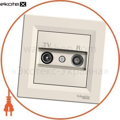 Asfora TV/R Розетка крайова 1дБ кремовий, Schneider, EPH3300123