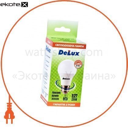 Delux 90011749 лампа светодиодная delux bl60 12вт е27 3000k теплый белый