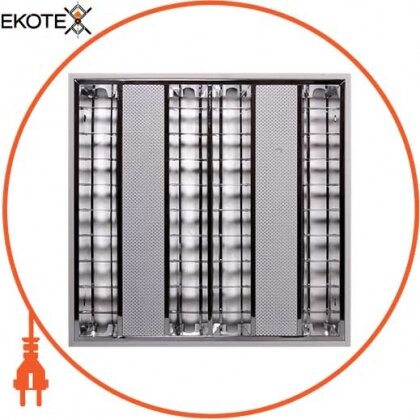 Enext l001205 светильник люминесцентный растровый встраиваемый e.lum.raster.flush.4.14.el с электронным балластом, лампа т5 4х14w