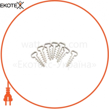 Дюбель-ялинка (затиск) 14 mm для плоск. каб (100 шт) ELCOR, Elcor, 140514