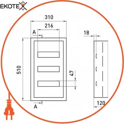 Enext s0100204 корпус металлический e.mbox.pro.n.36z ip31 навесной на 36 модулей с замком