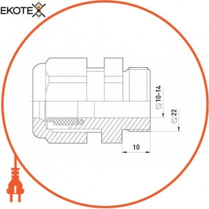кабельний затискач PG-16 для коробок TAREL, Enext, 1111-016