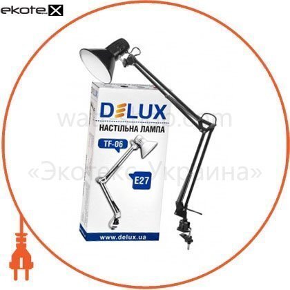 Delux 90012371 светильник настольный delux tf-06_e27 черный