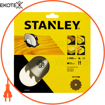 Диск пильний TCT / HM STANLEY STA13355, STANLEY, STA13355