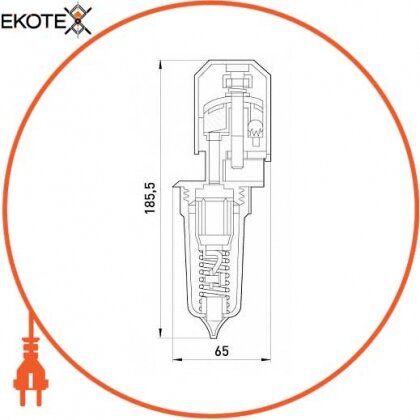 Ответвительный проколює затискач BZO-04 для освітлення (25-70 Al / 2.5-4), Enext, bzo-04