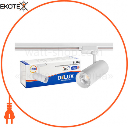 Прожектор светодиодный трековый DELUX TL04 20 Вт  36° 4000K  белый