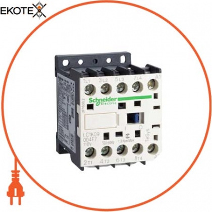 Контактор K 4P (2НО + 2НЗ), AC1 25А, 440В 50/60 ГЦ, зажим під гвинт, Schneider, LC1K09008R7